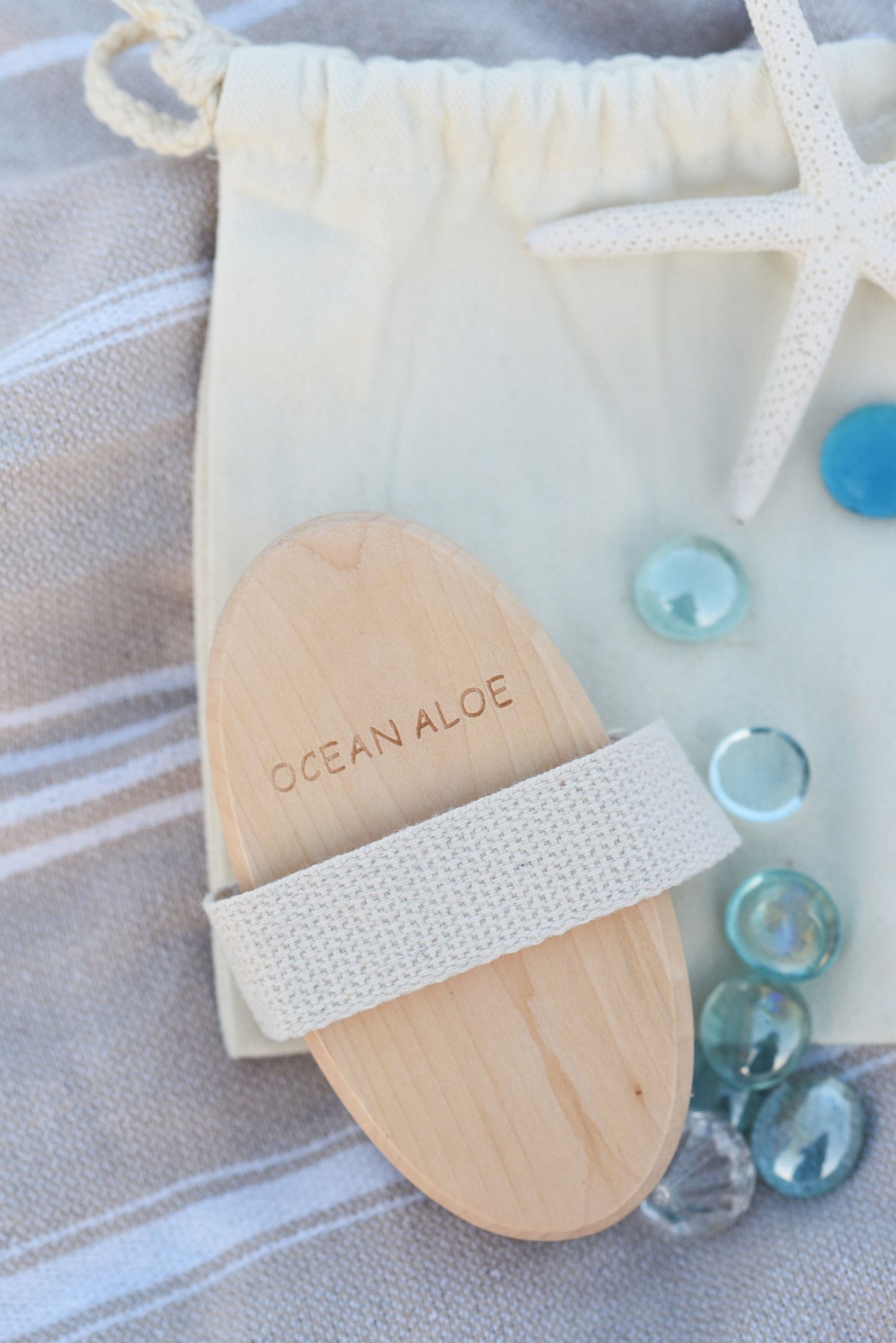 Ocean Aloe Natural Boar Bristle Exfoliating Brush