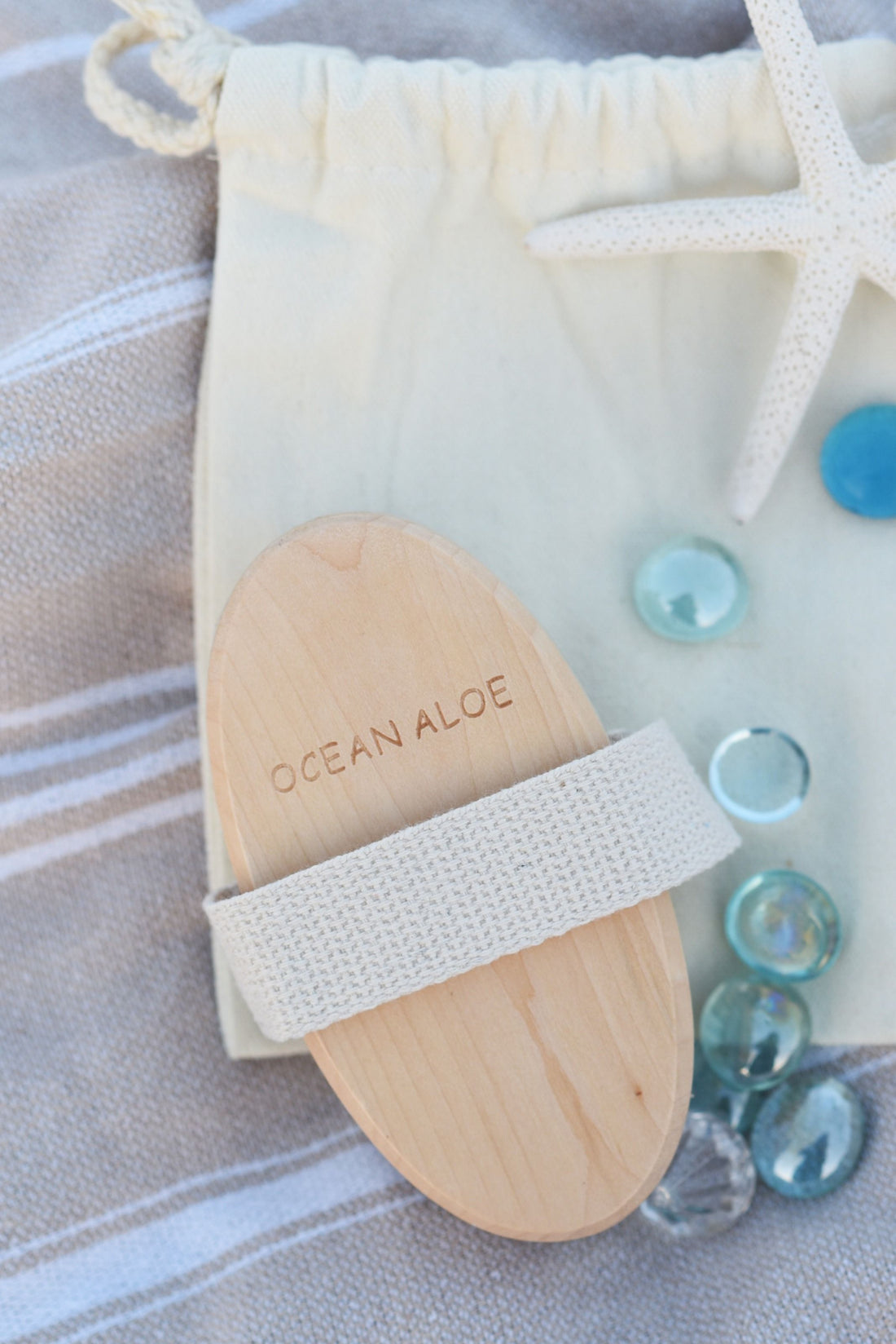 Ocean Aloe Natural Boar Bristle Exfoliating Brush